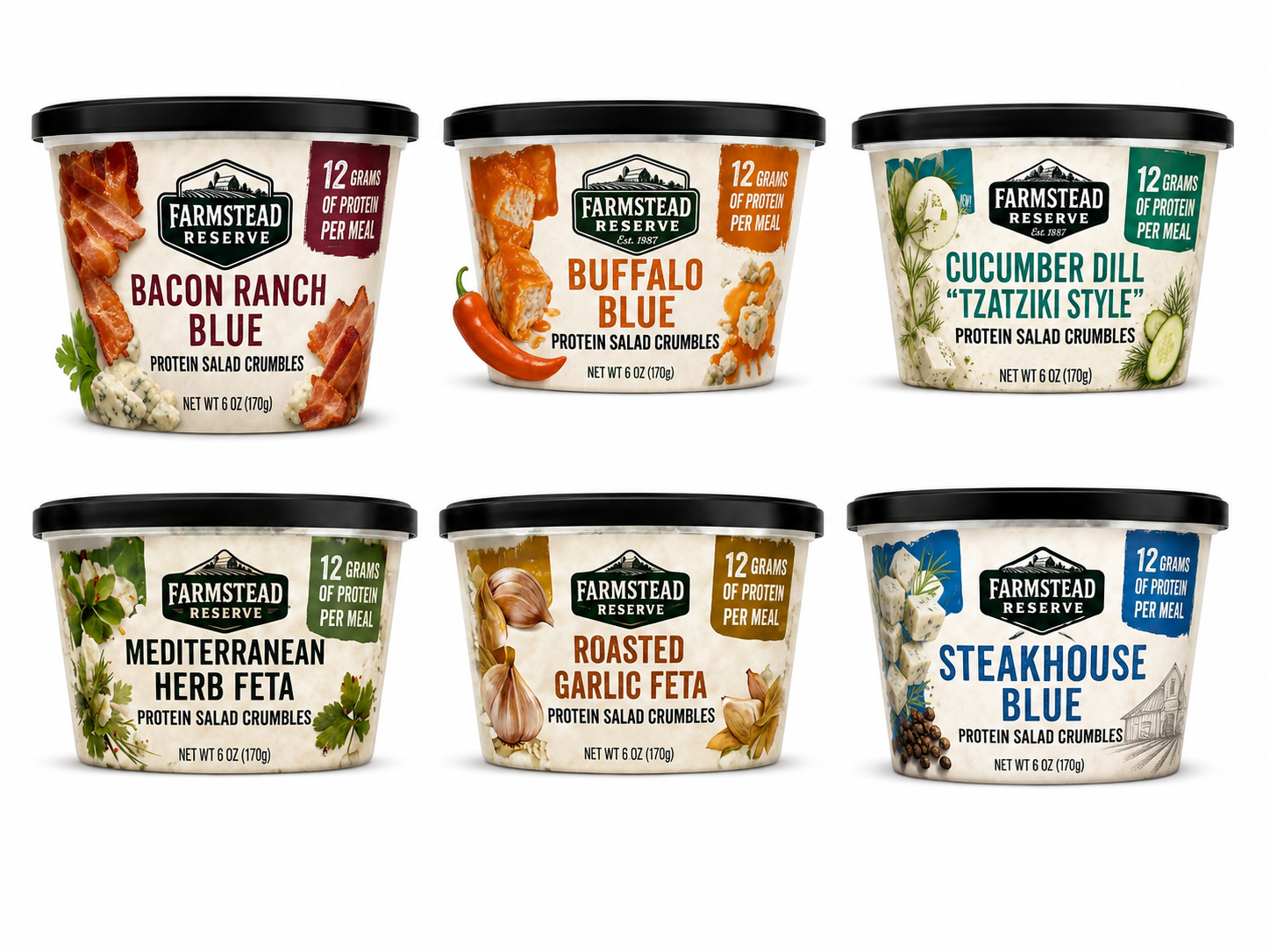 Farmstead Reserve Protein Salad Crumbles varieties